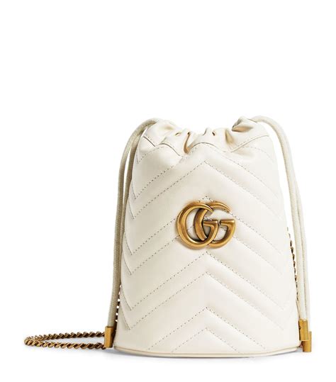 gucci white bucket bag|gucci bucket bag marmont.